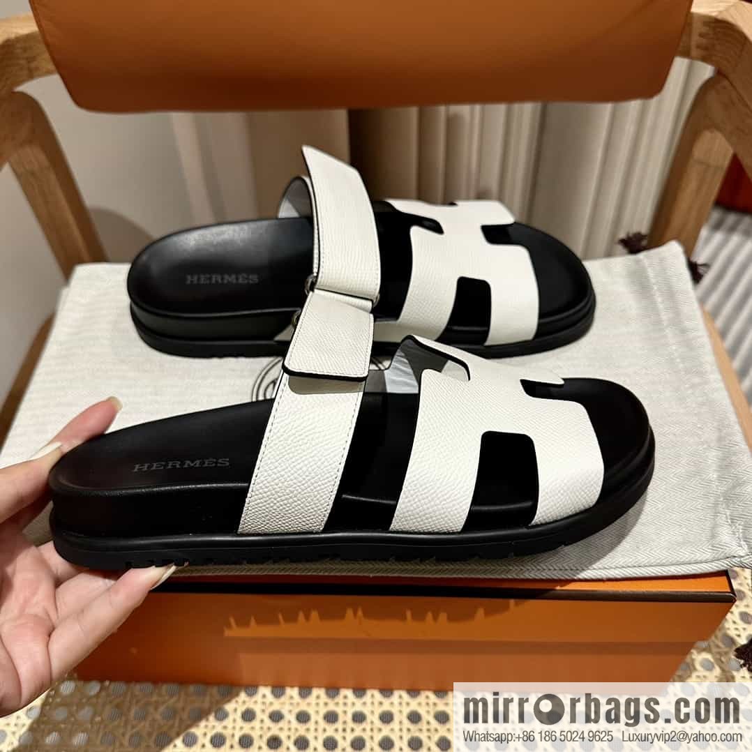 Hermes Hermès imported Italian European original A ➕ leather outsole women's sandals