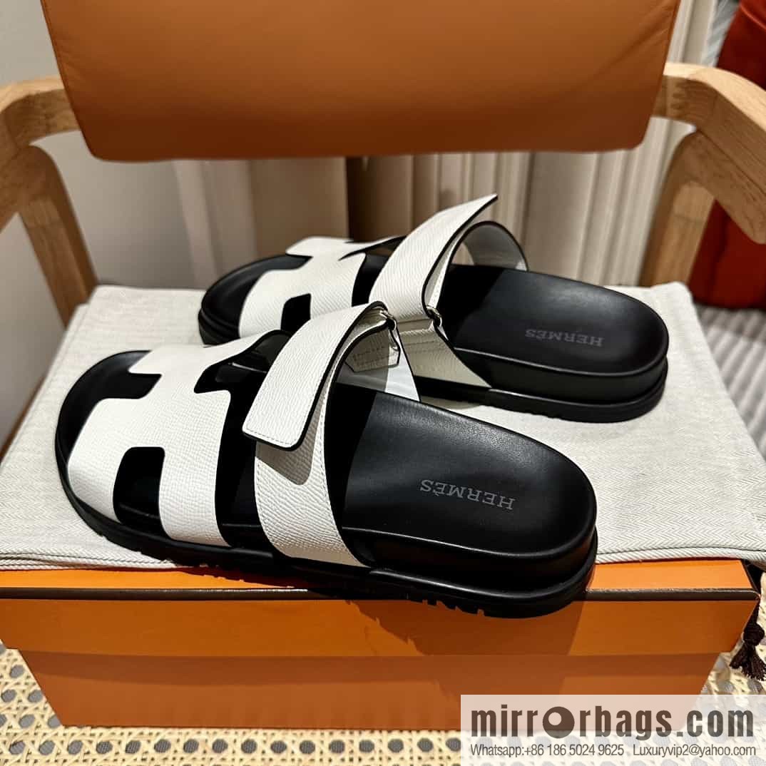 Hermes Hermès imported Italian European original A ➕ leather outsole women's sandals