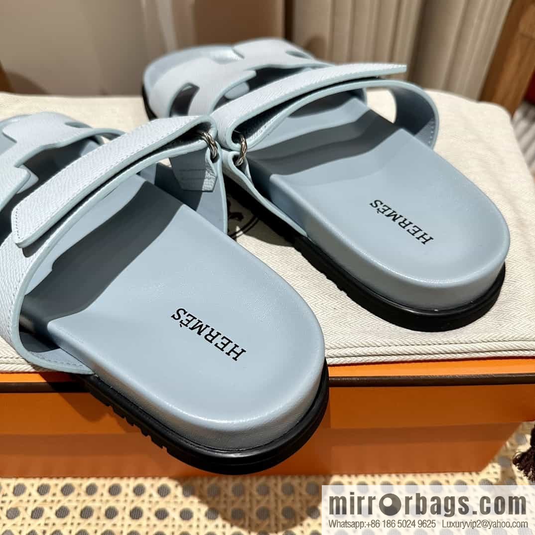 Hermes Hermès imported Italian European original A ➕ leather outsole women's sandals