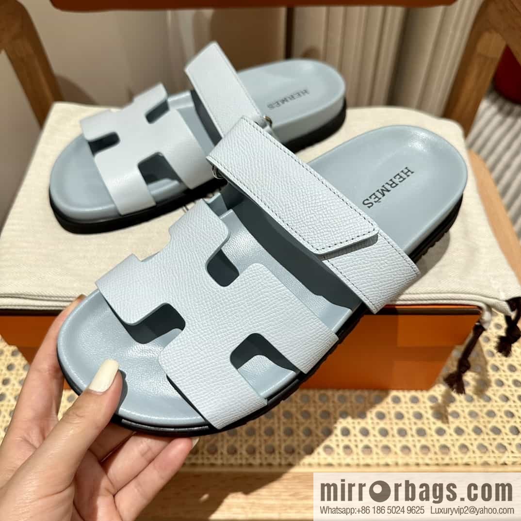 Hermes Hermès imported Italian European original A ➕ leather outsole women's sandals