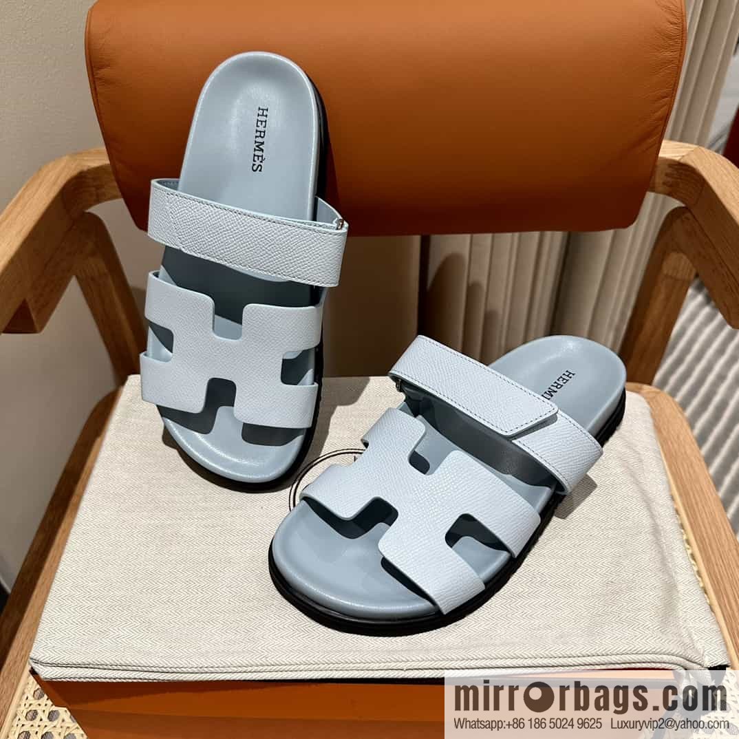Hermes Hermès imported Italian European original A ➕ leather outsole women's sandals