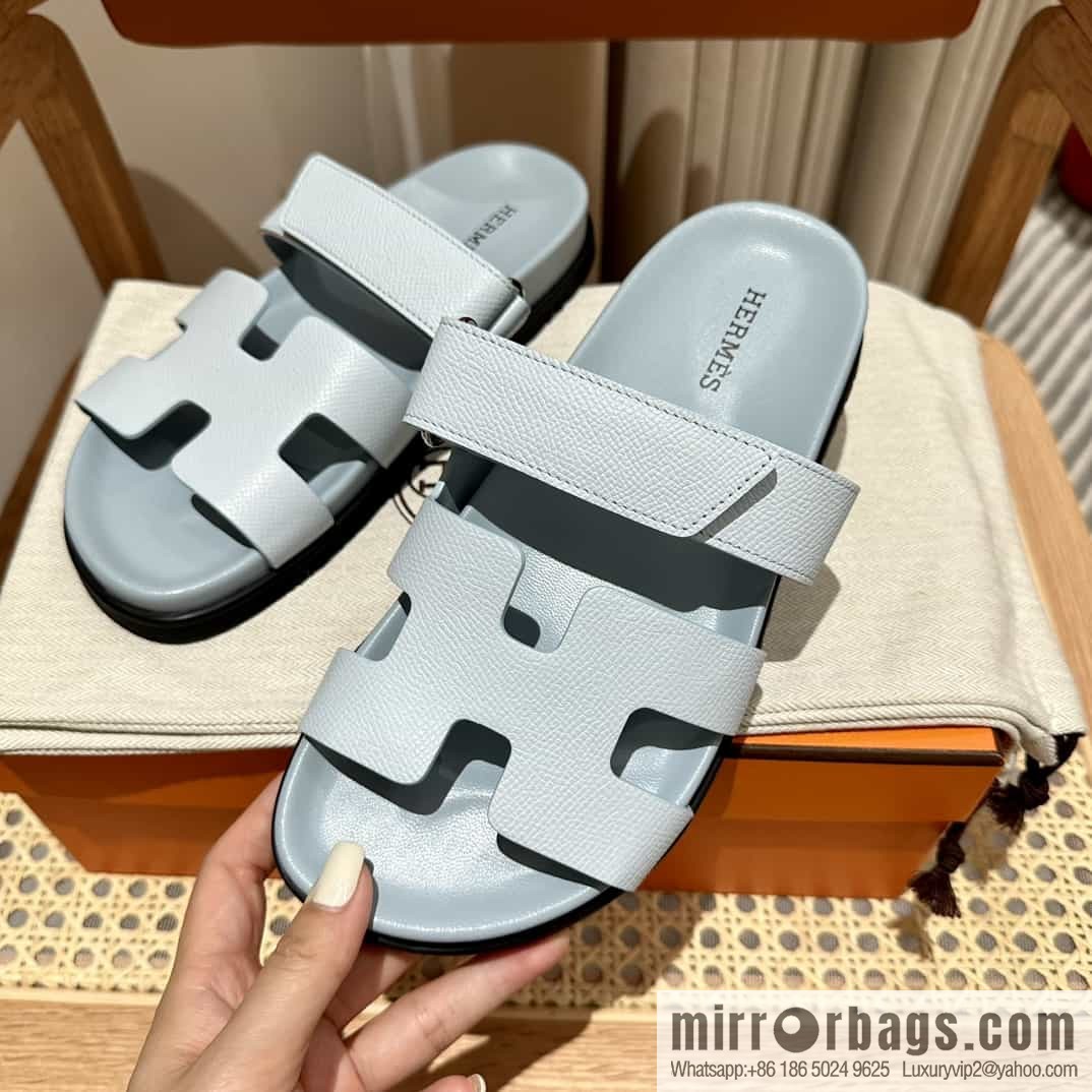 Hermes Hermès imported Italian European original A ➕ leather outsole women's sandals