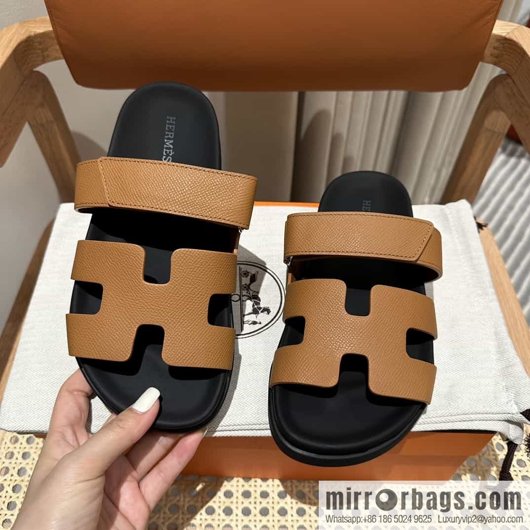 Hermes Hermès imported Italian European original A ➕ leather outsole women's sandals