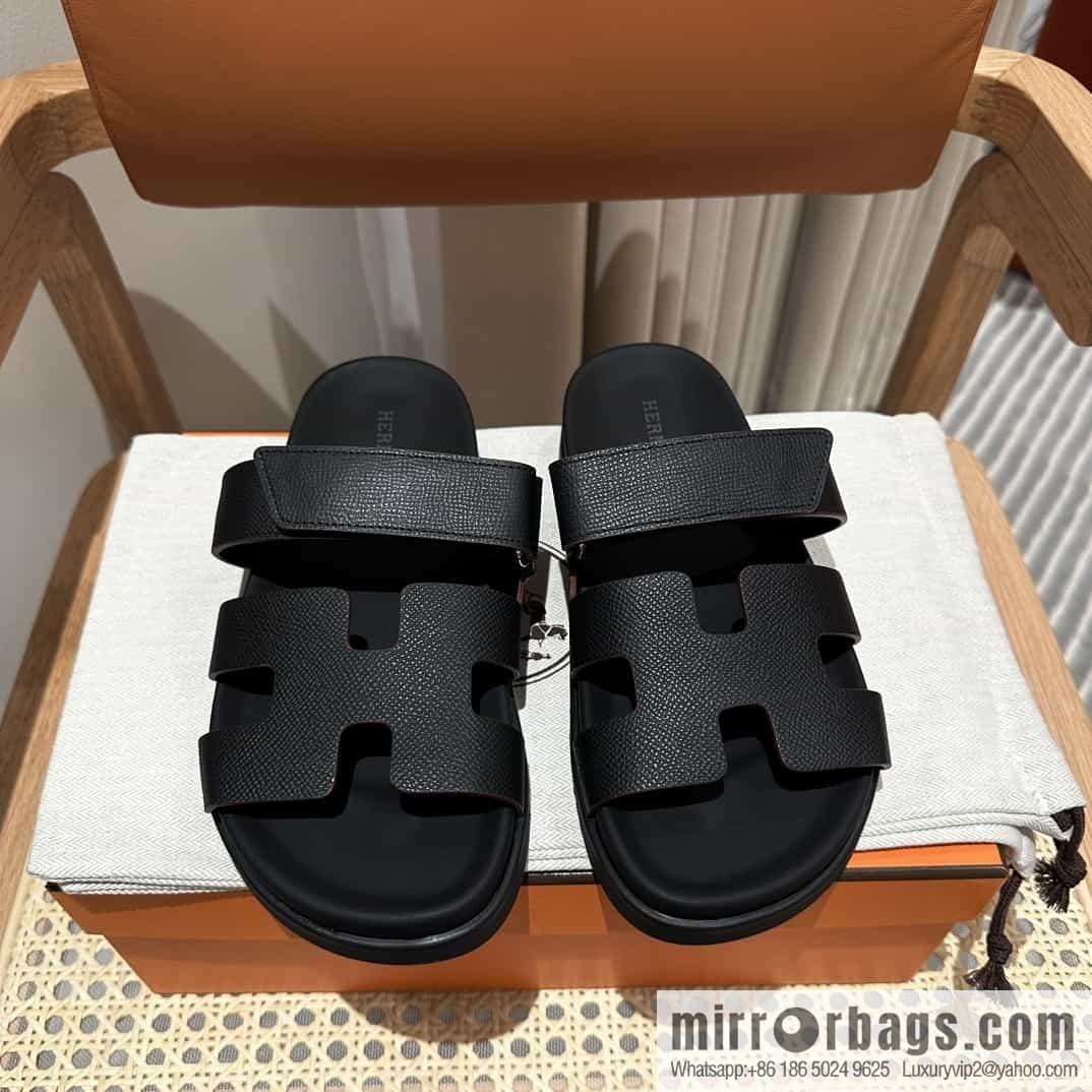 Hermes Hermès imported Italian European original A ➕ leather outsole women's sandals