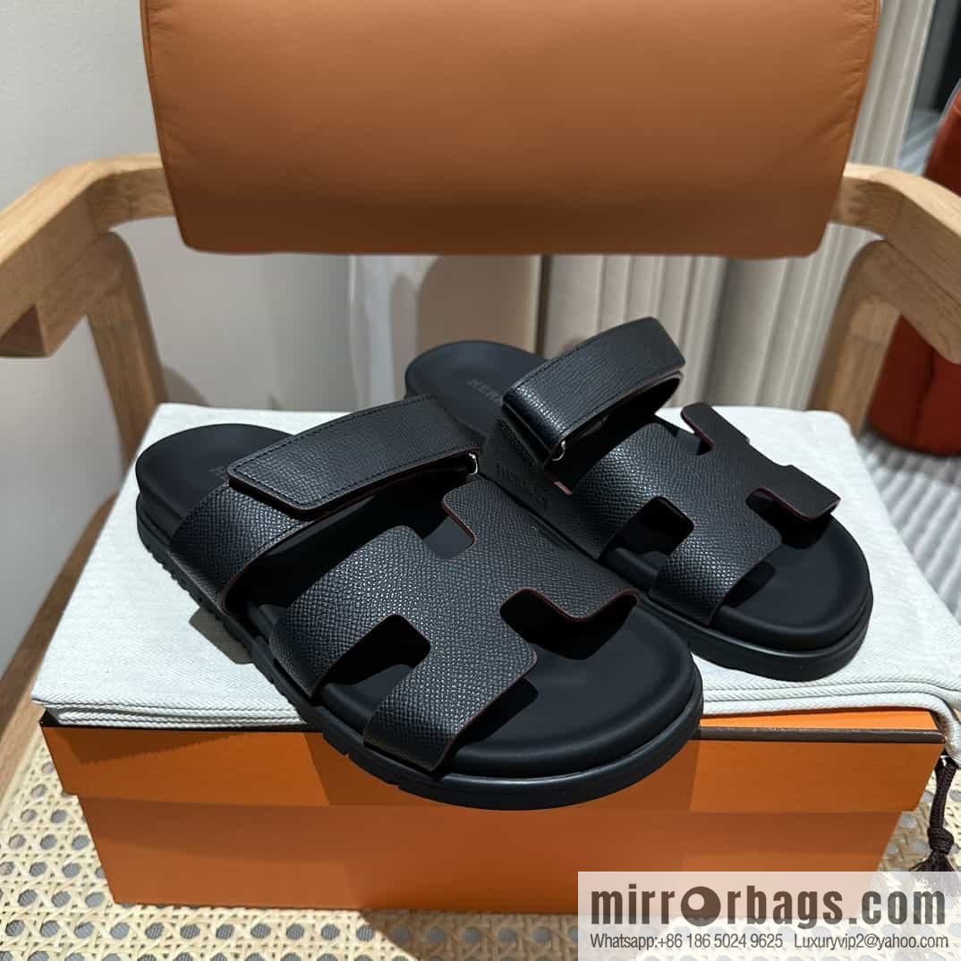 Hermes Hermès imported Italian European original A ➕ leather outsole women's sandals