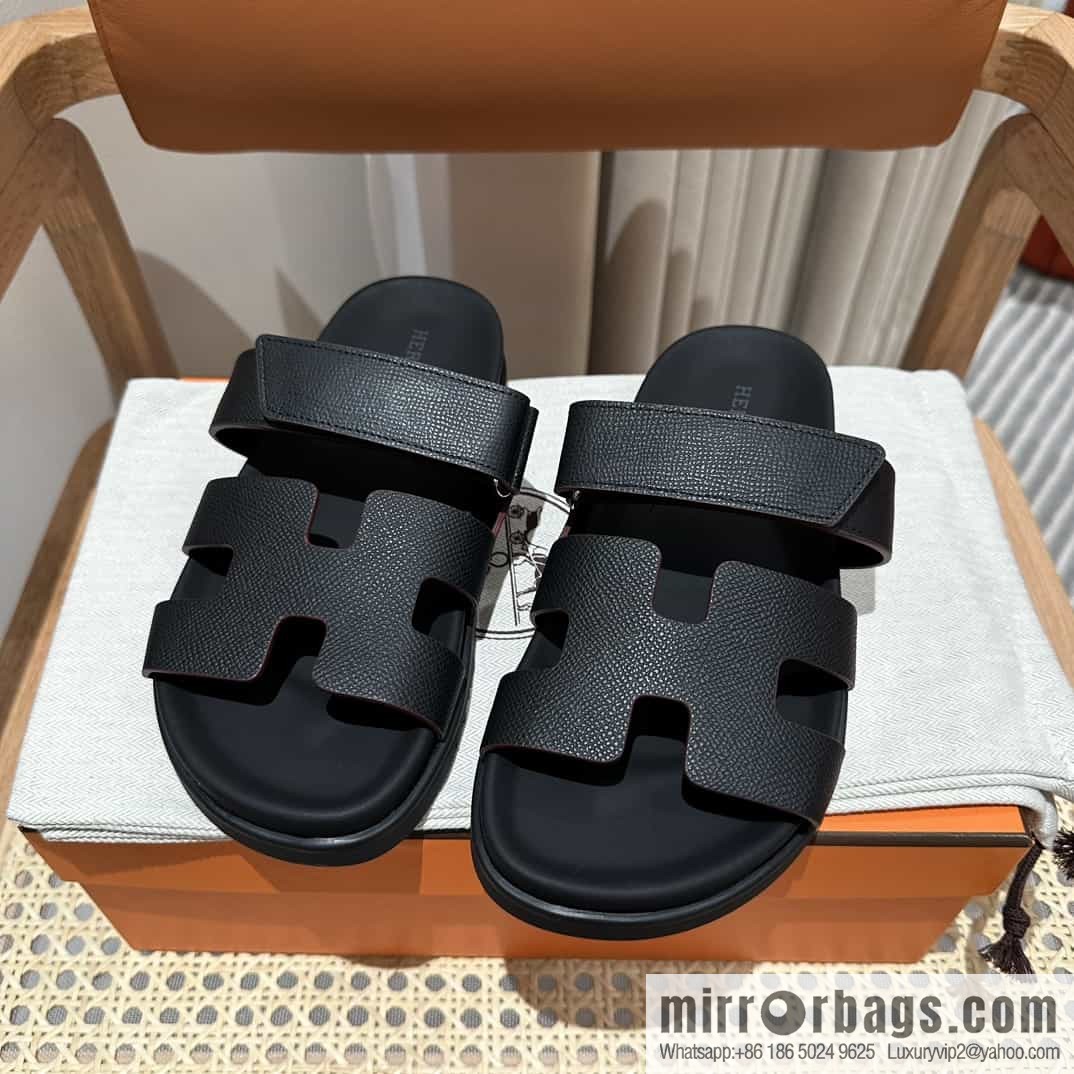 Hermes Hermès imported Italian European original A ➕ leather outsole women's sandals