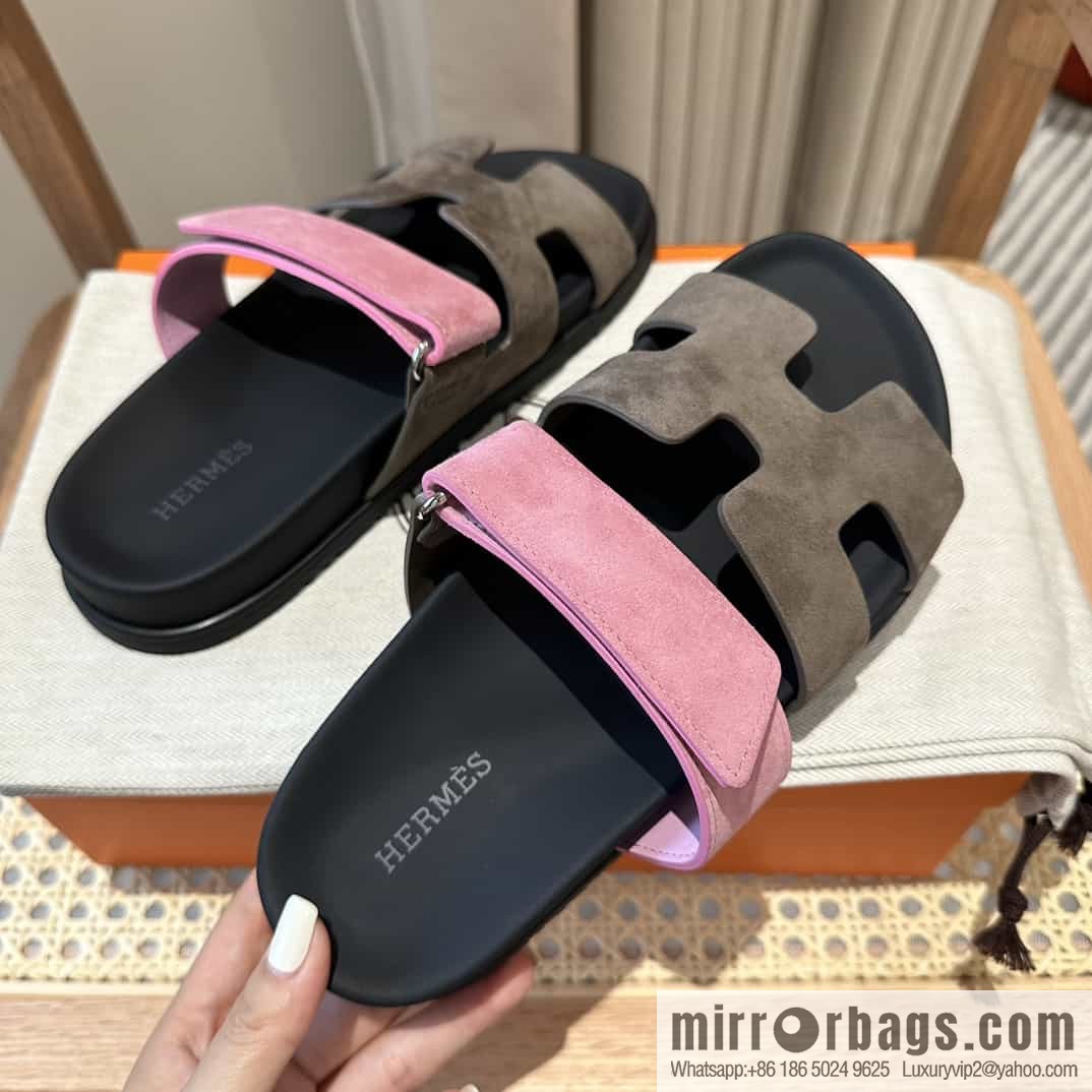 Hermes Hermès imported Italian European original A ➕ leather outsole women's sandals