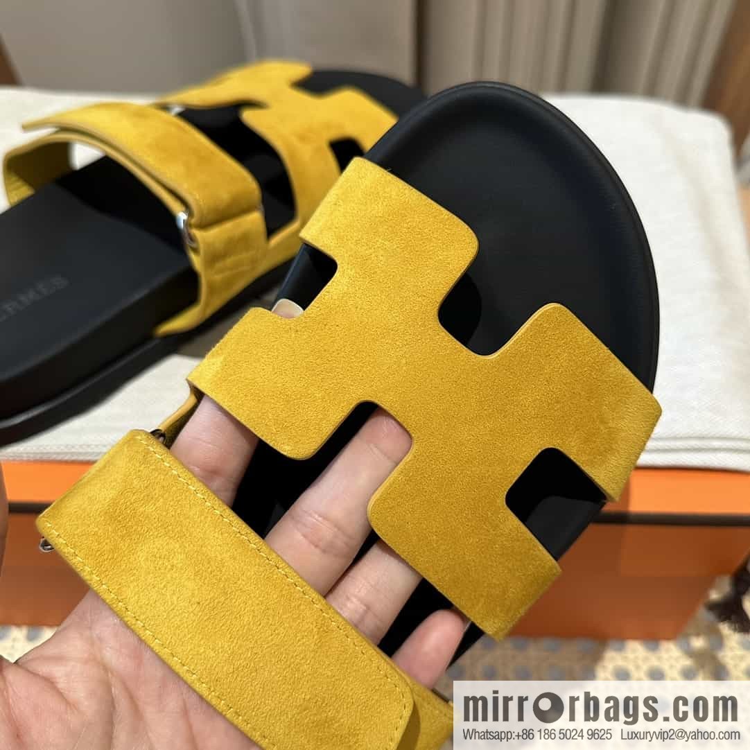 Hermes Hermès imported Italian European original A ➕ leather outsole women's sandals