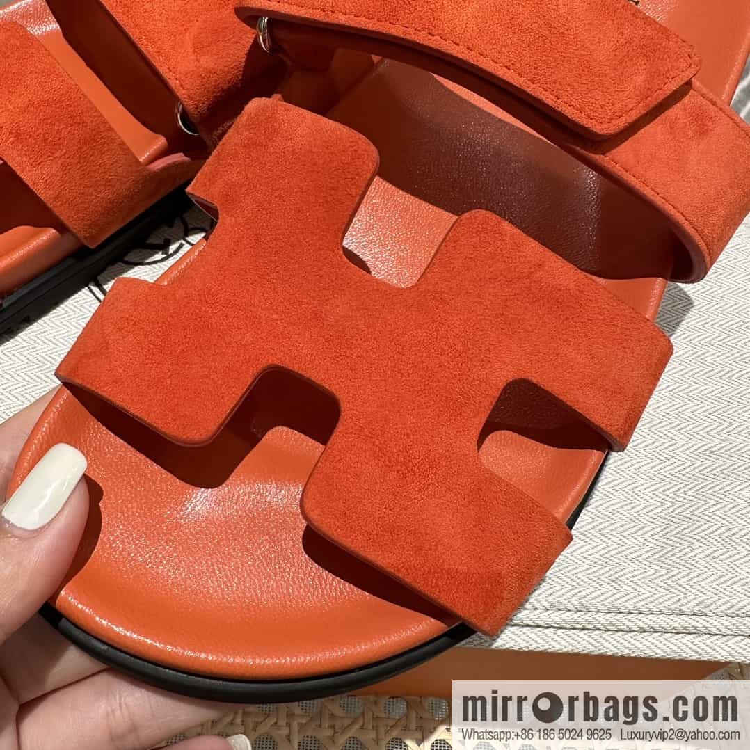 Hermes Hermès imported Italian European original A ➕ leather outsole women's sandals