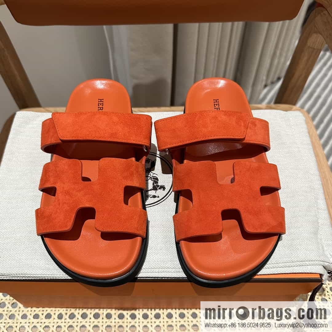 Hermes Hermès imported Italian European original A ➕ leather outsole women's sandals
