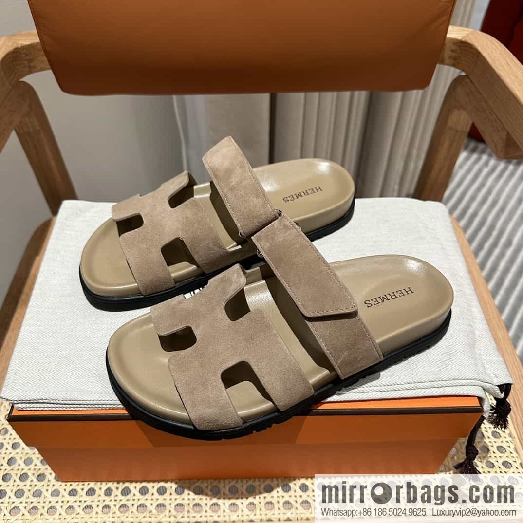 Hermes Hermès imported Italian European original A ➕ leather outsole women's sandals
