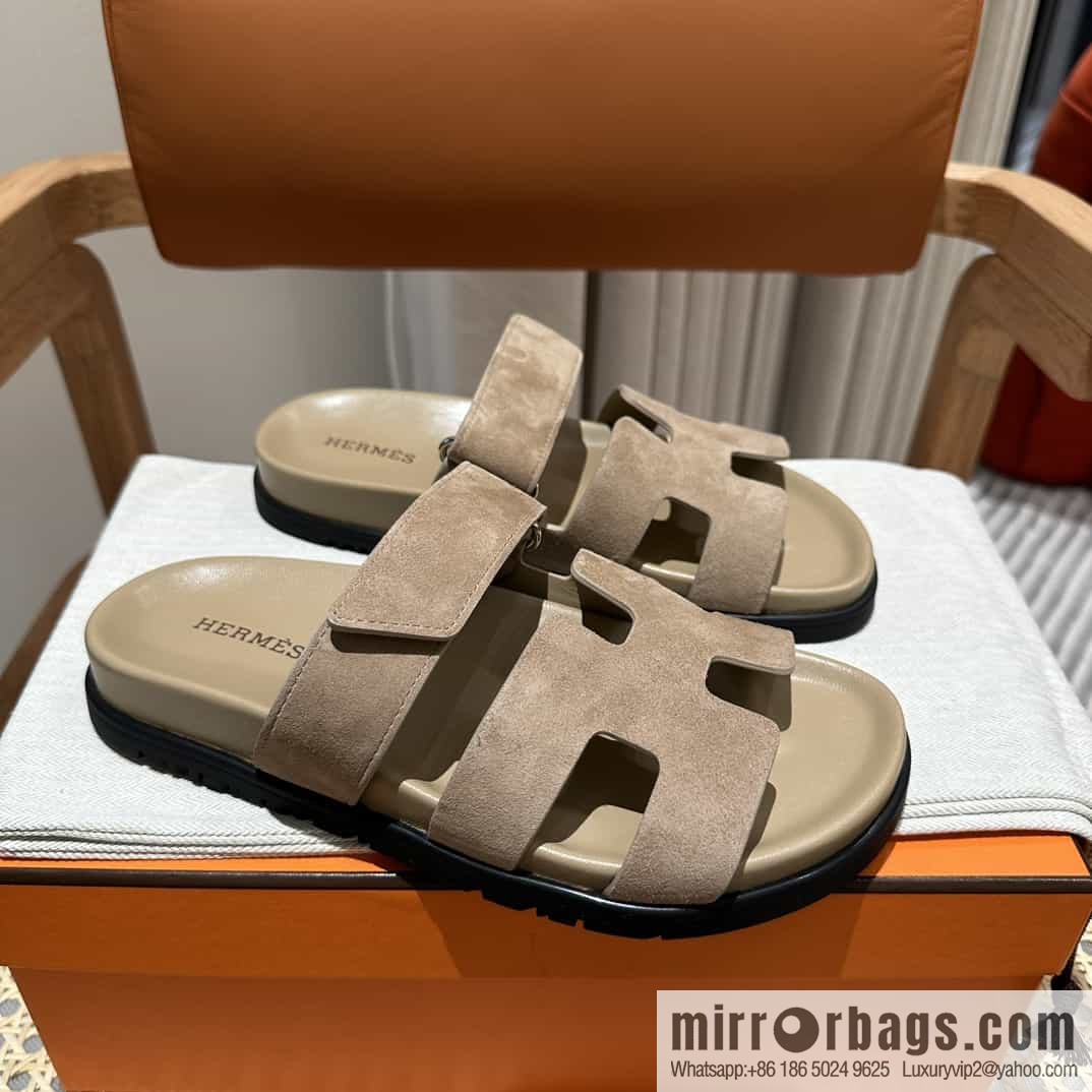 Hermes Hermès imported Italian European original A ➕ leather outsole women's sandals