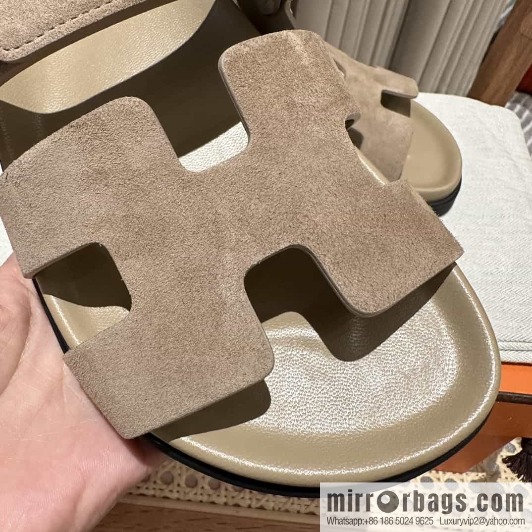 Hermes Hermès imported Italian European original A ➕ leather outsole women's sandals