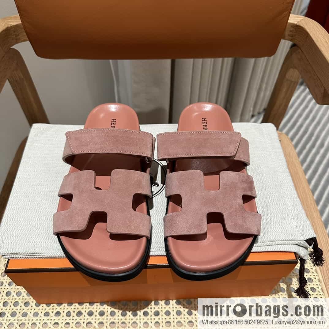 Hermes Hermès imported Italian European original A ➕ leather outsole women's sandals