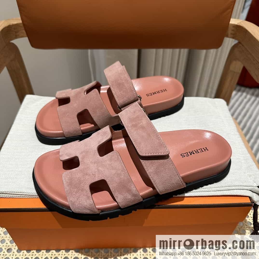 Hermes Hermès imported Italian European original A ➕ leather outsole women's sandals