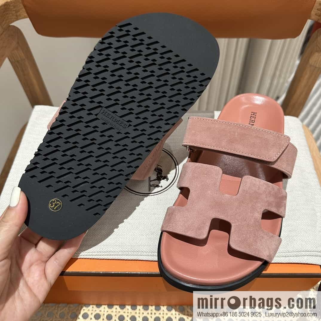 Hermes Hermès imported Italian European original A ➕ leather outsole women's sandals
