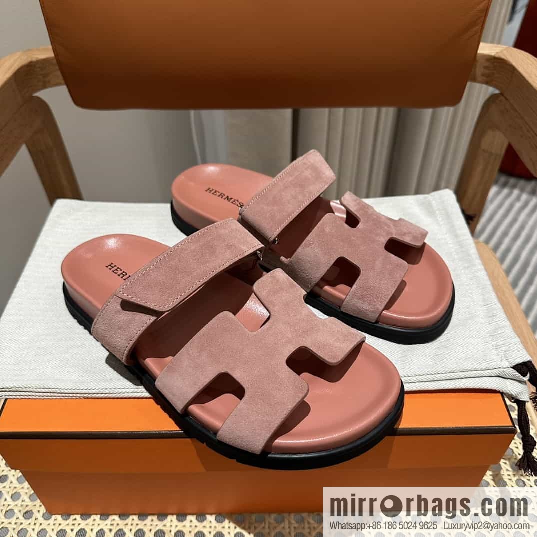 Hermes Hermès imported Italian European original A ➕ leather outsole women's sandals