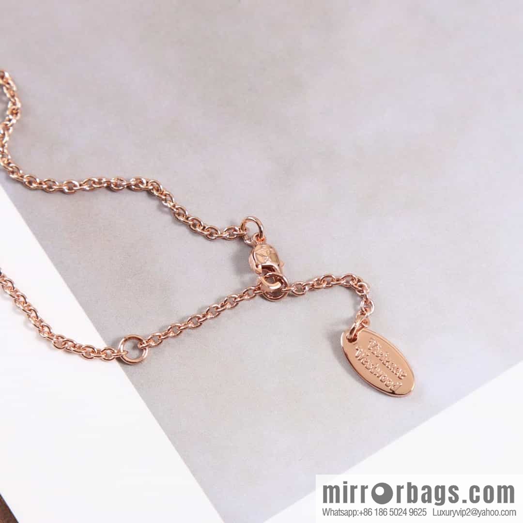 New ☑️ Vivienne Westwood pink Saturn necklace