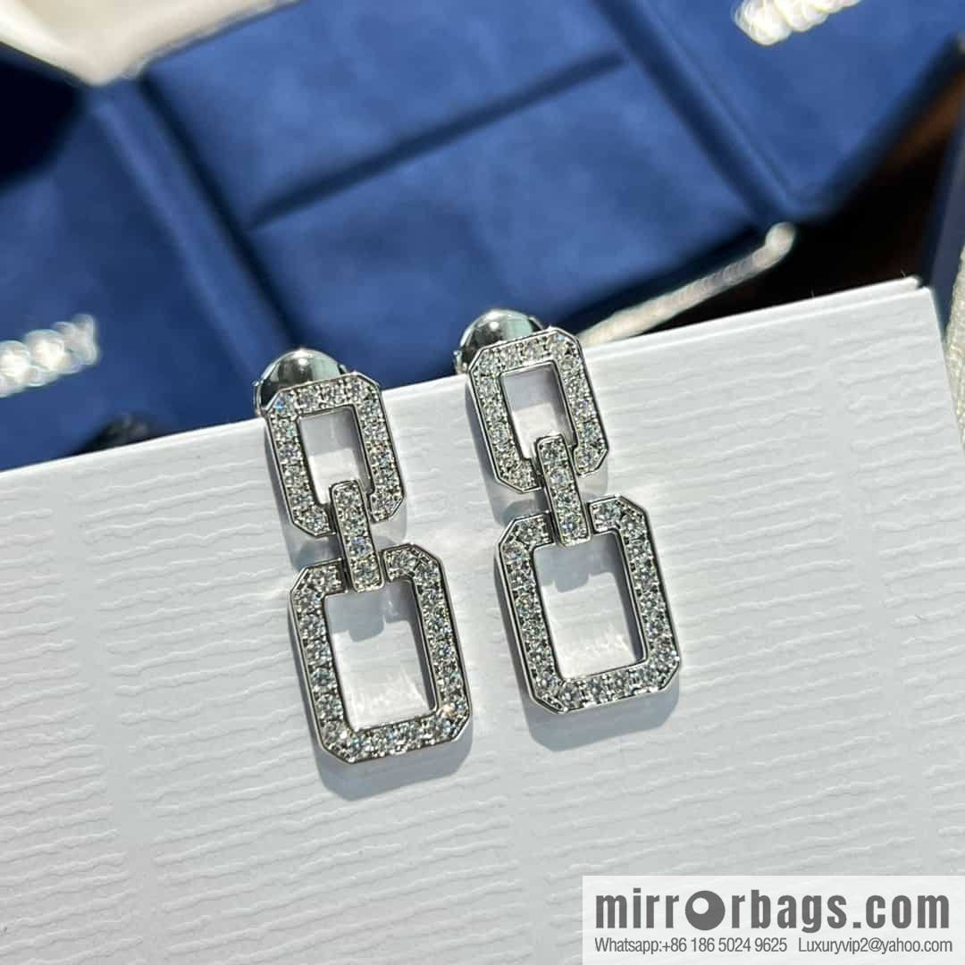 HARRY WINSTON HW Diamond square stud earrings