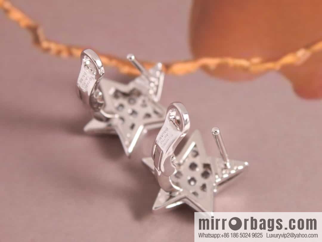 Chanel full diamond pentagram ⭐ star earrings earrings