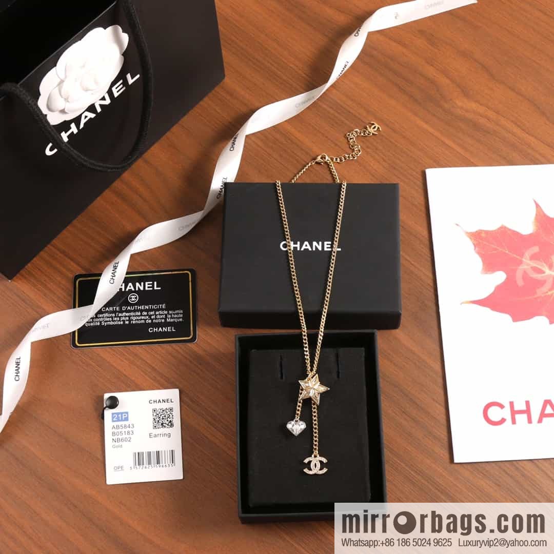 New ☑️ Chanel double c star fringe love necklace