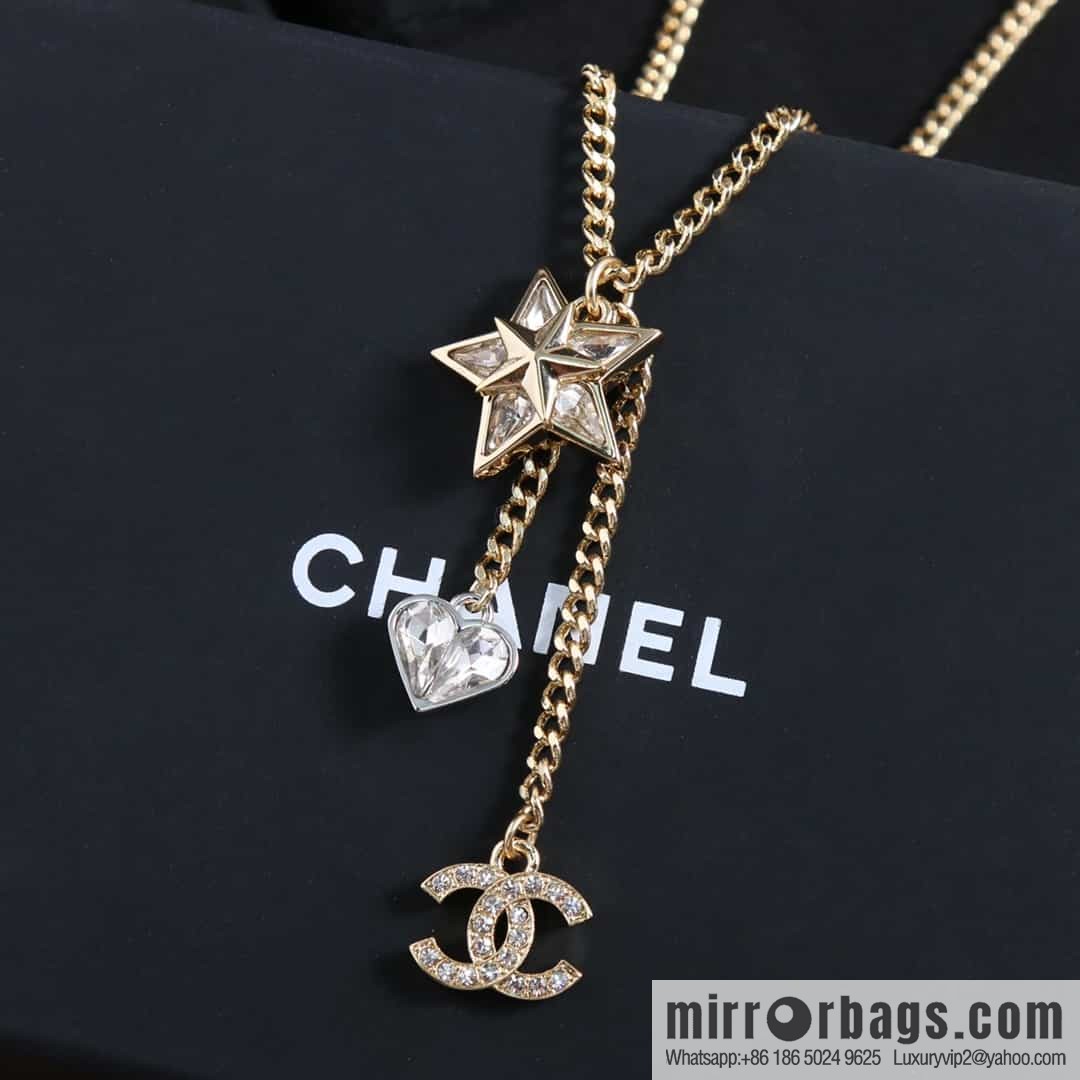 New ☑️ Chanel double c star fringe love necklace