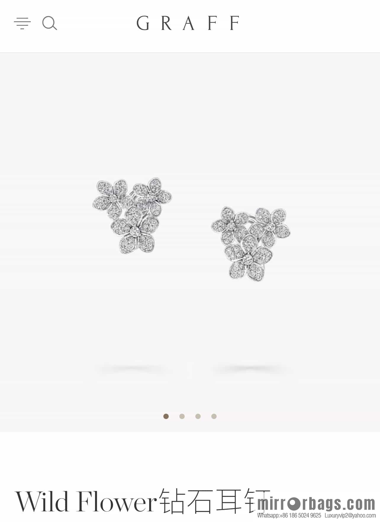 GRAFF Graff three flower ear shot earrings stud earrings