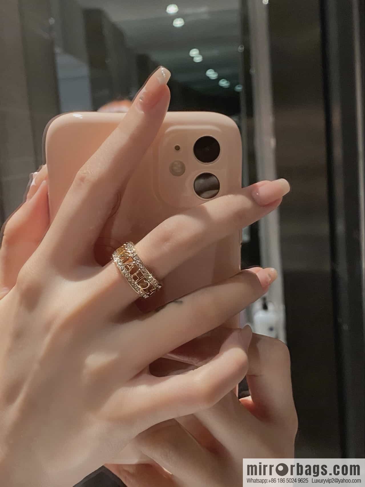 New ☑️ Chanel hollowed-out letter full diamond ring