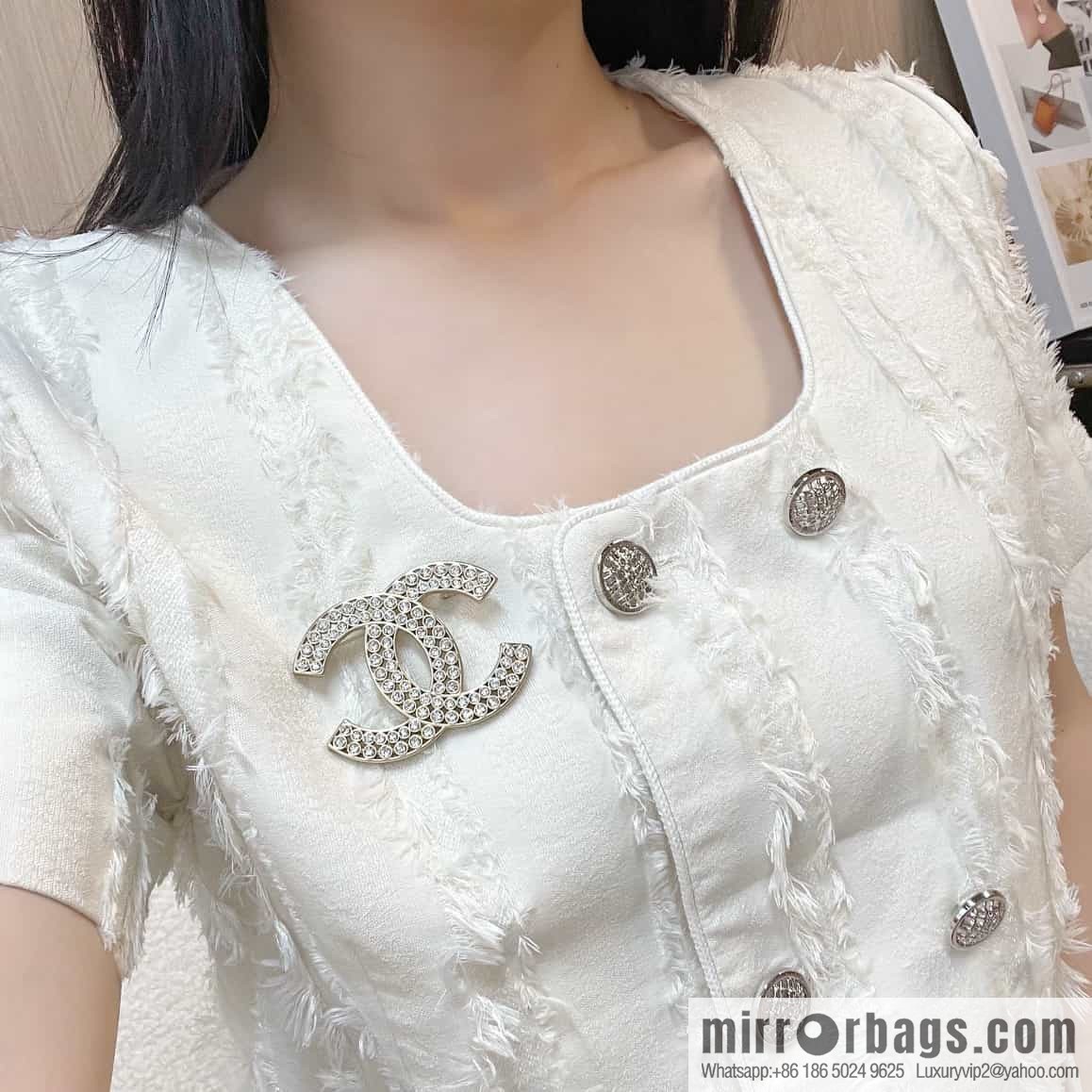 New ☑️ Chanel double c full diamond brooch
