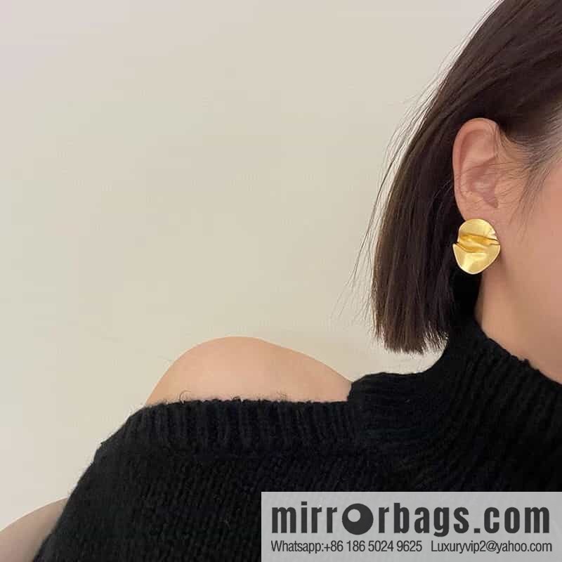 New ☑️ Celine Convex Gold Stud Earrings