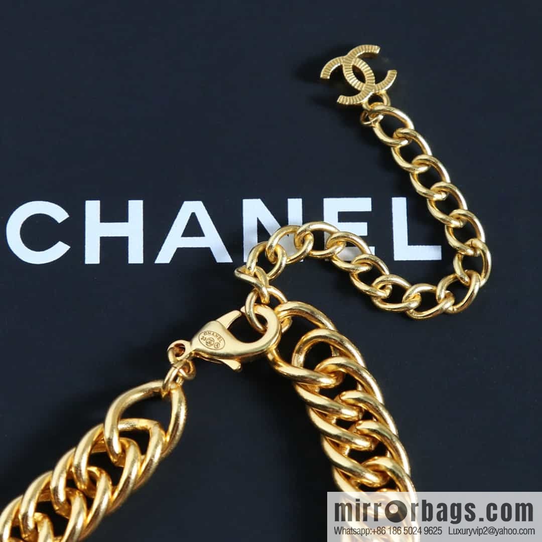 New ☑️ Chanel Double C Black Stripe Leather Necklace Necklace