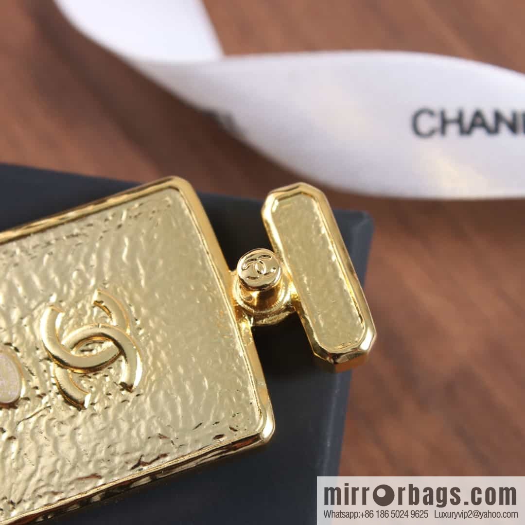 New ☑️ Chanel Double C Black Leather Perfume Bottle Brooch