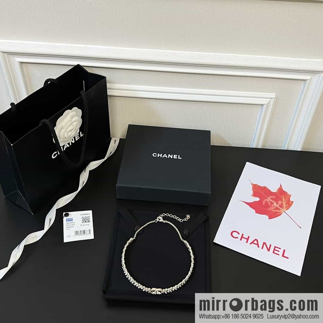 New ☑️ Chanel double c horse eye drill full diamond collar necklace