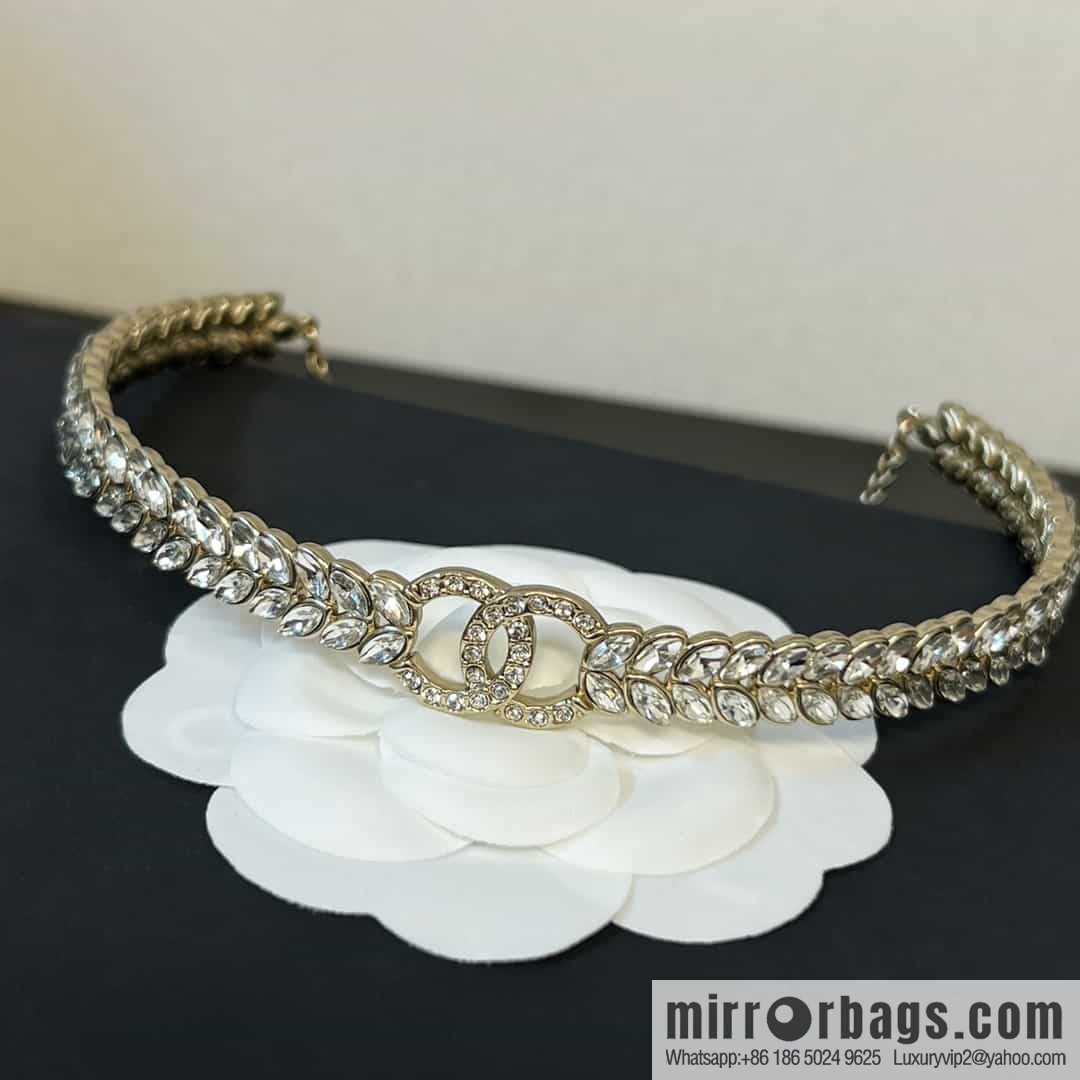 New ☑️ Chanel double c horse eye drill full diamond collar necklace