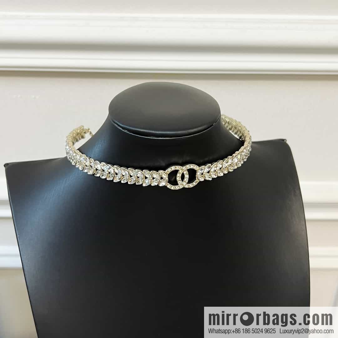 New ☑️ Chanel double c horse eye drill full diamond collar necklace