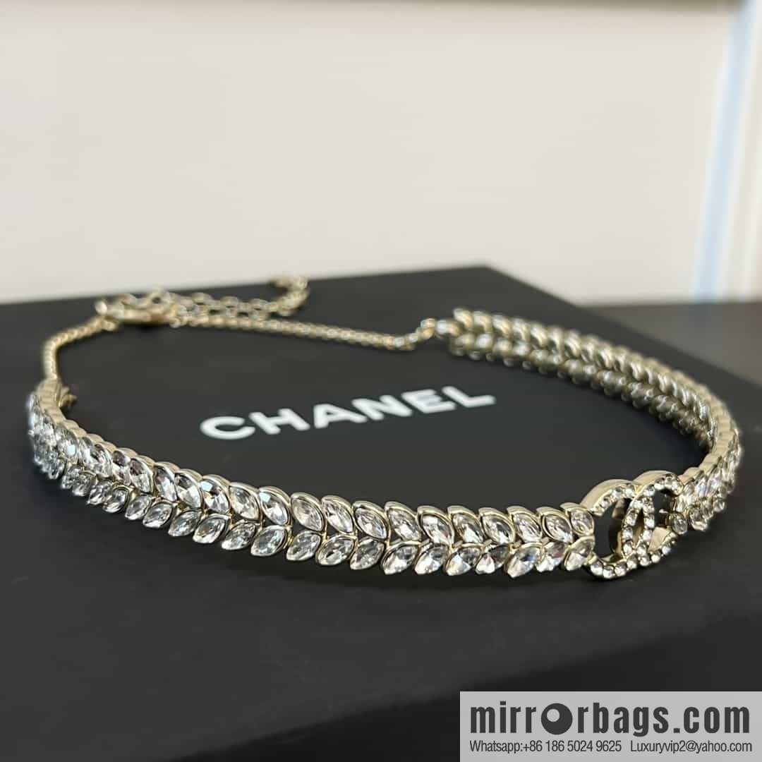 New ☑️ Chanel double c horse eye drill full diamond collar necklace