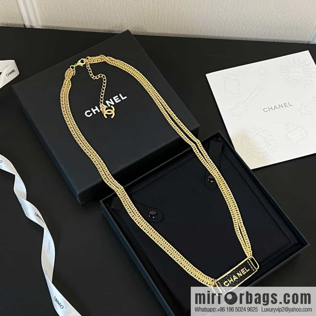New ☑️ Chanel black leather double belt belt chain