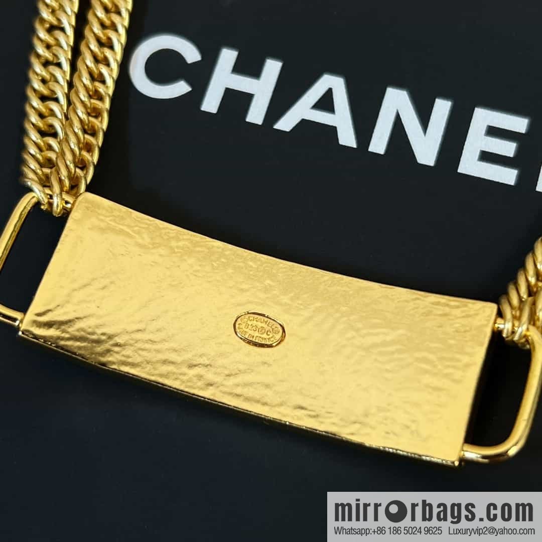 New ☑️ Chanel black leather double belt belt chain