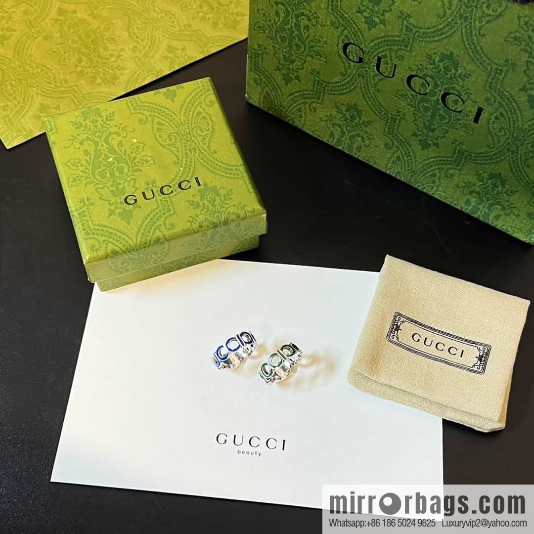 New Gucci Gucci letter double G enamel drip ring
