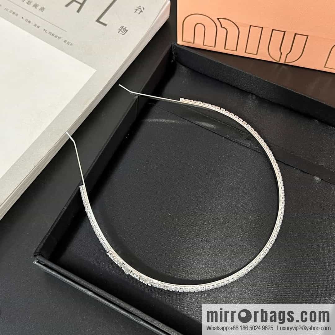 MIU MIU Miu Full Diamond Headband