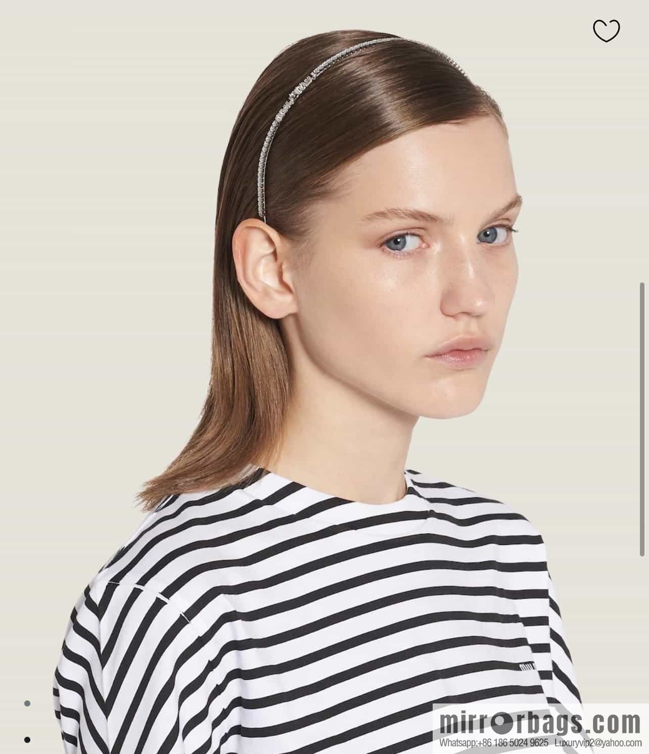 MIU MIU Miu Full Diamond Headband