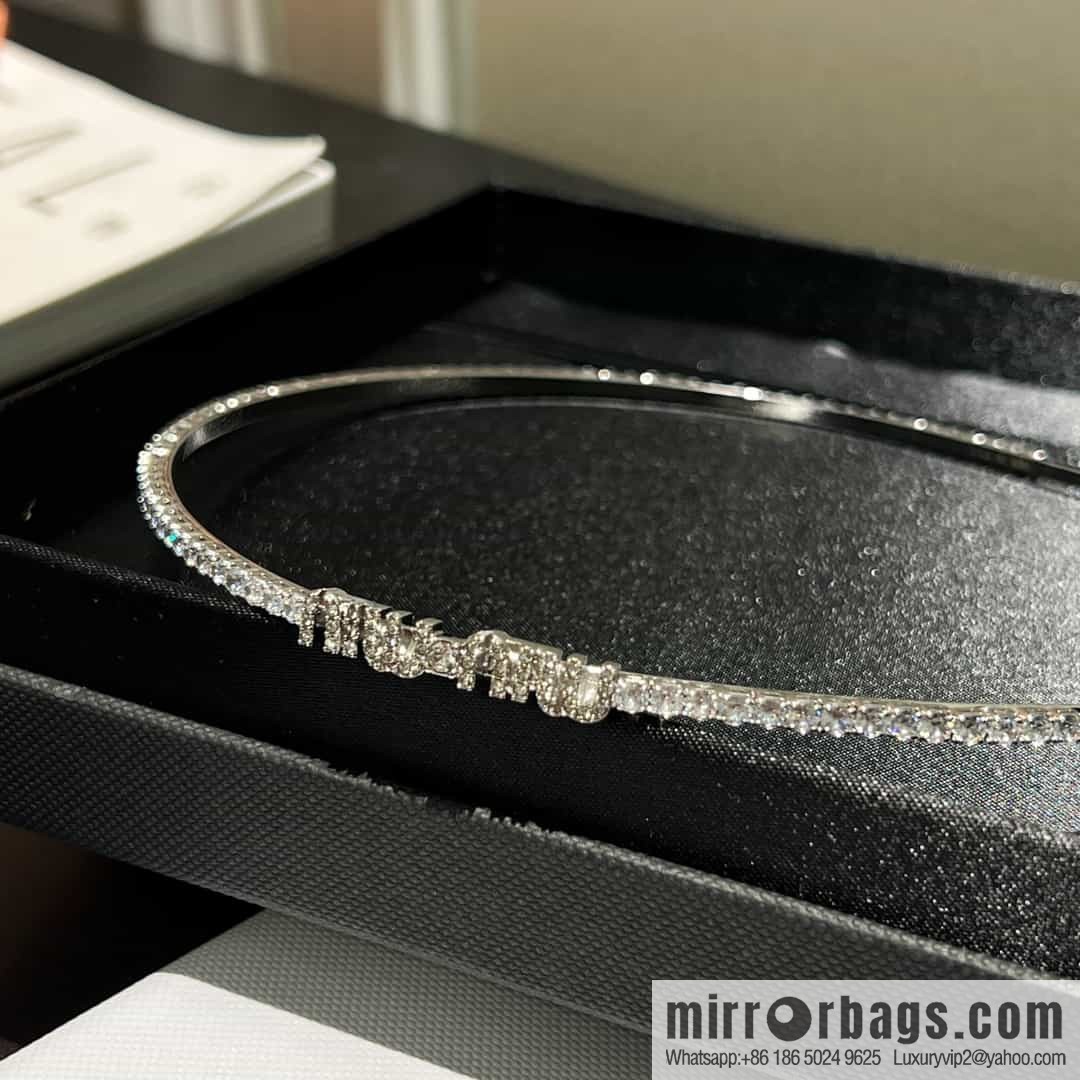 MIU MIU Miu Full Diamond Headband