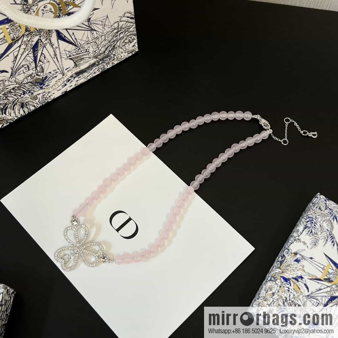 New ☑️ Dior full diamond flower crystal necklace