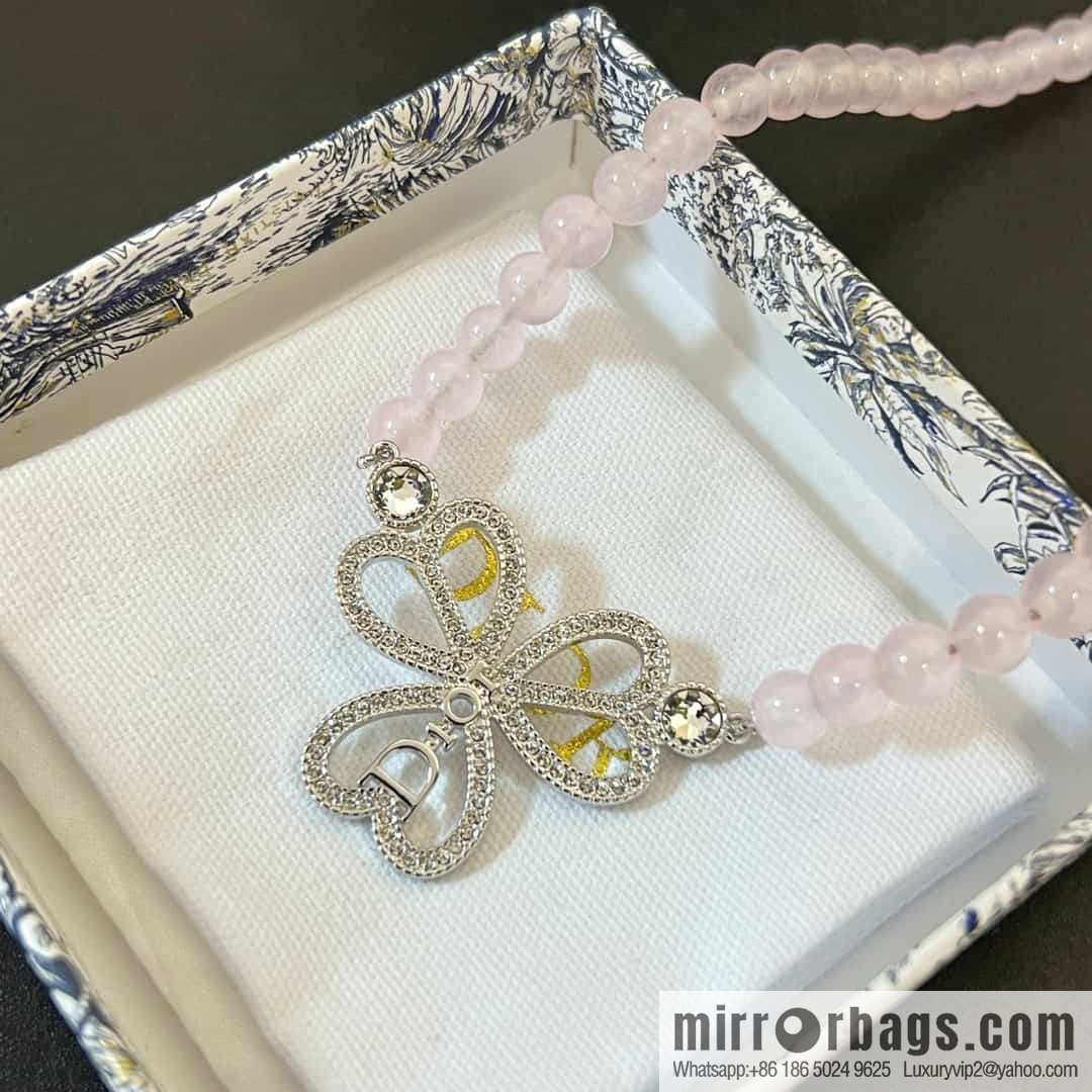 New ☑️ Dior full diamond flower crystal necklace