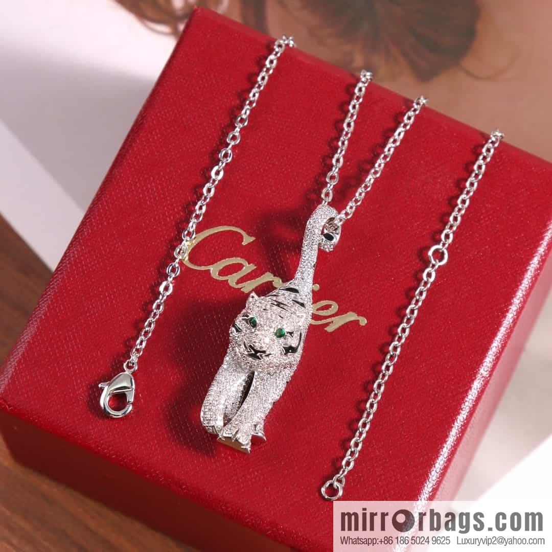 Cartier PANTHÜRE DECARTIER Jungle Series Full Diamond Tiger Necklace
