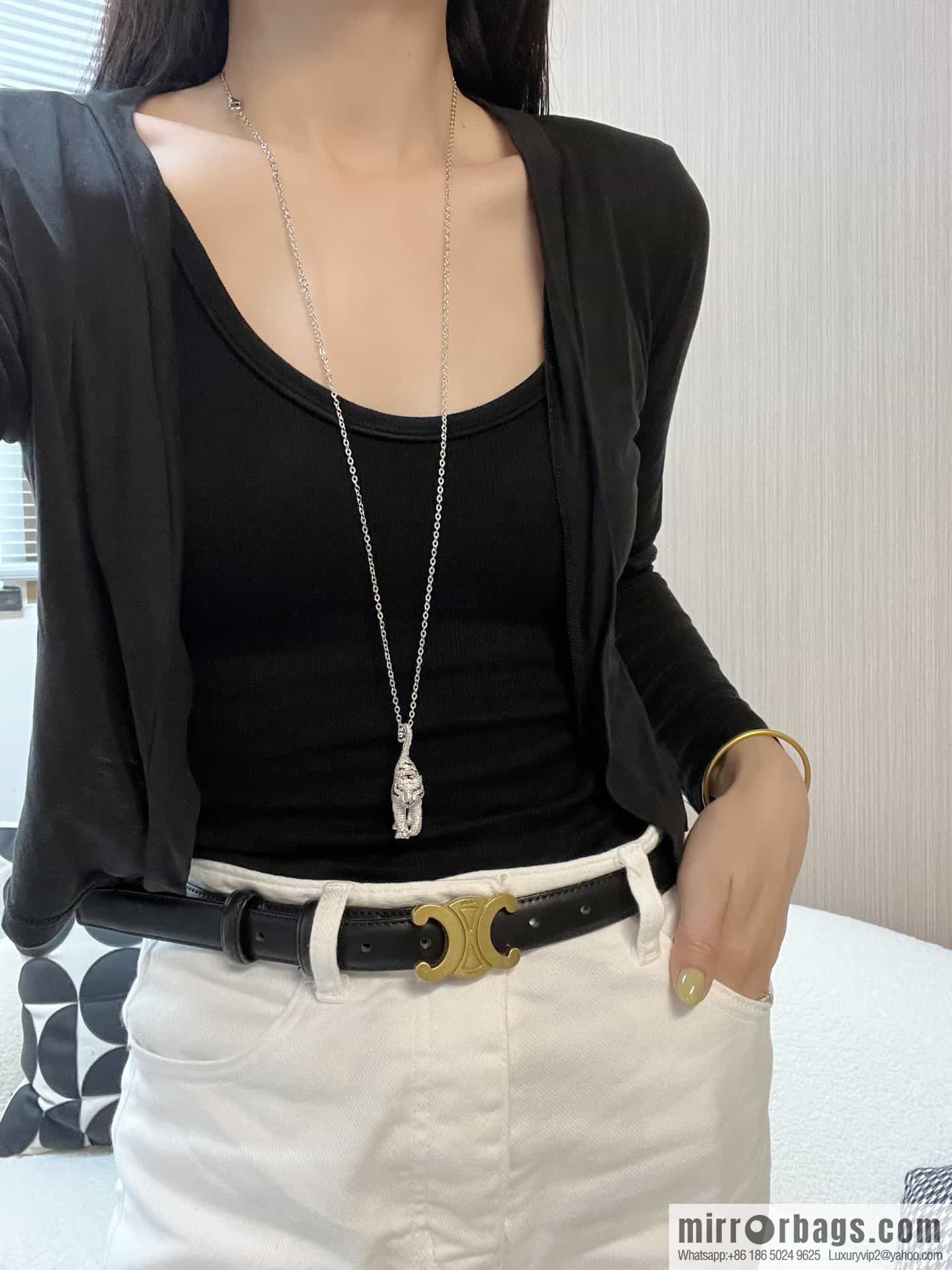Cartier PANTHÜRE DECARTIER Jungle Series Full Diamond Tiger Necklace