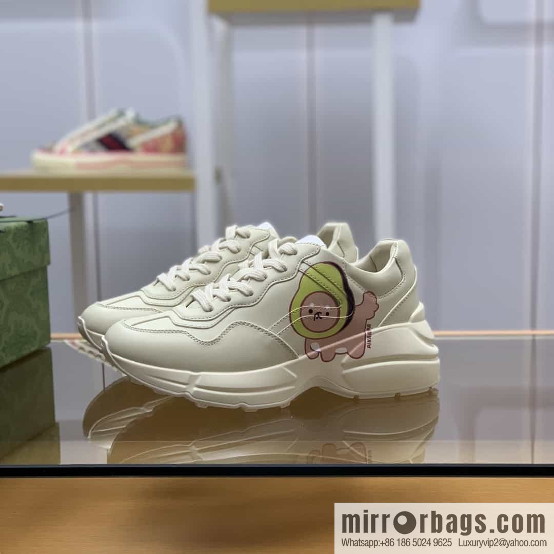 Gucci Gucci [New G Replica Luxury Handbag High Version] Unisex Vintage sneakers