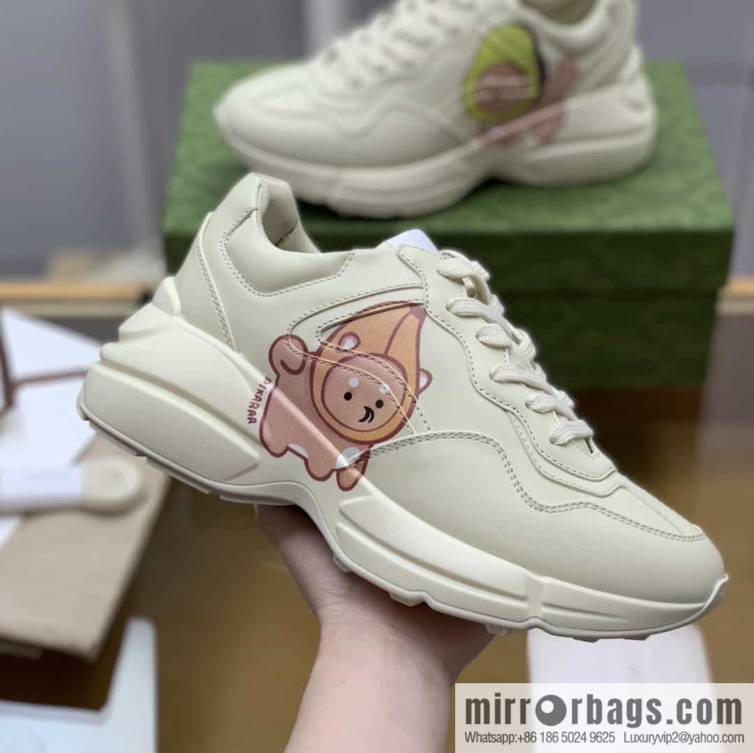 Gucci Gucci [New G Replica Luxury Handbag High Version] Unisex Vintage sneakers