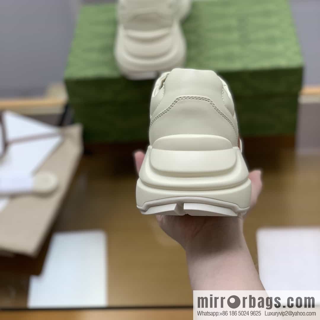 Gucci Gucci [New G Replica Luxury Handbag High Version] Unisex Vintage sneakers