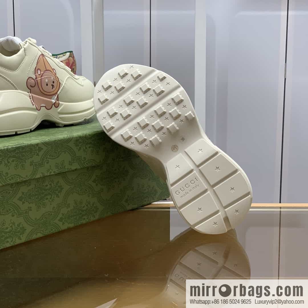 Gucci Gucci [New G Replica Luxury Handbag High Version] Unisex Vintage sneakers
